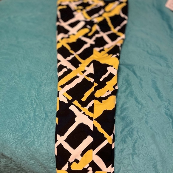 Liz‎ Claiborne Womens Abstract Print Pants 14T Tall Multicolor Cotton/Spandex - Picture 8 of 14